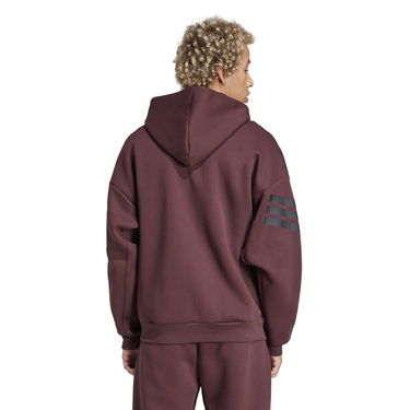 Mikina adidas Performance 3-Stripes Full-Zip Hoodie Vínová | JD4830, 2