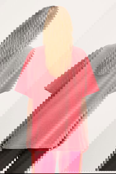 Tričko Aries Aries Sunbleached Cola Short Sleeve Printed T-Shirt Červená | AR6262203, 5