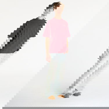 Tričko New Era Oversized Pinstripe T-shirt Vínová | 60758724, 3