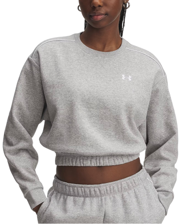 Mikina Under Armour Cropped Rival Fleece Piped Crew Sweatshirt Šedá | 6007035-011, 0