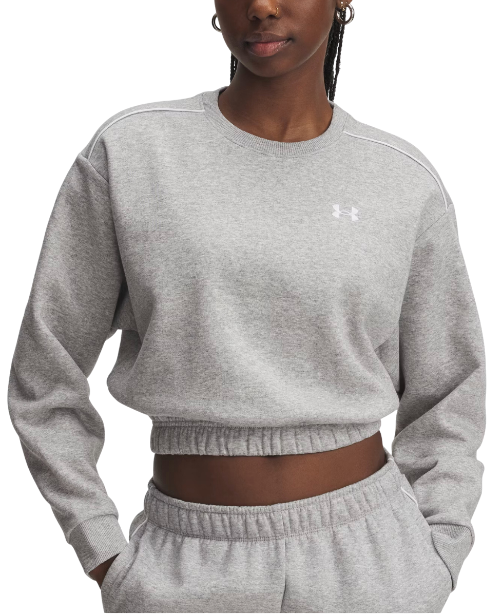 Mikina Under Armour Cropped Rival Fleece Piped Crew Sweatshirt Šedá | 6007035-011, 0