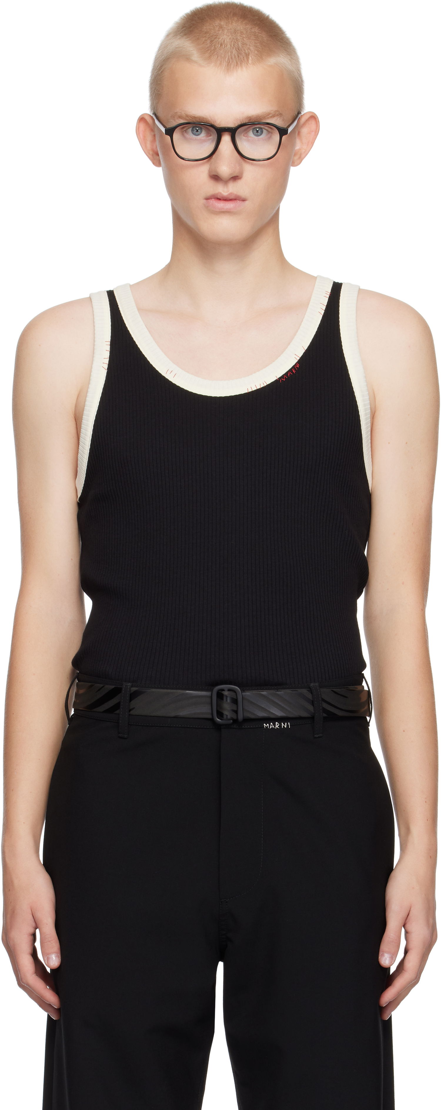 Tielko Marni Tank Top Mending Čierna | HUMU0299QS UTC404, 0
