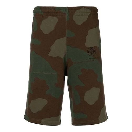 Šortky Off-White Camouflage Logo Track Shorts Zelené | OMCI006R190030169910