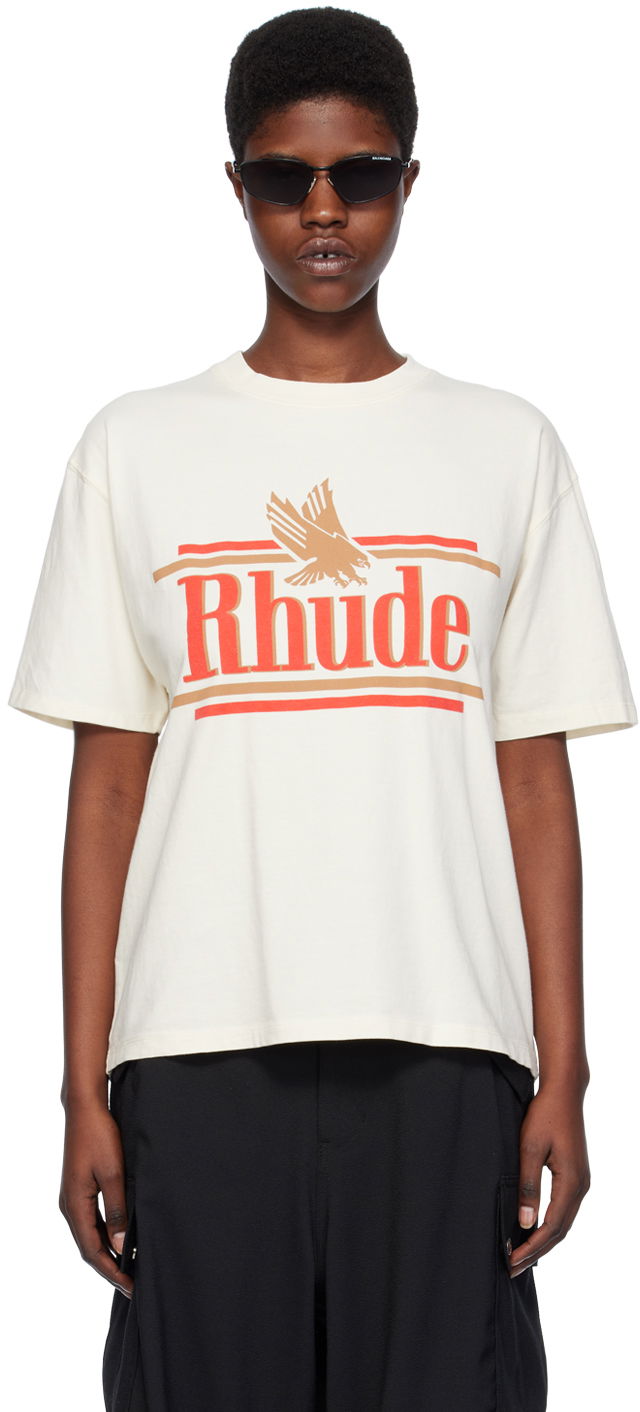 Tričko Rhude Rossa T-Shirt "Off-White" Béžová | RHPS24TT10012611, 0