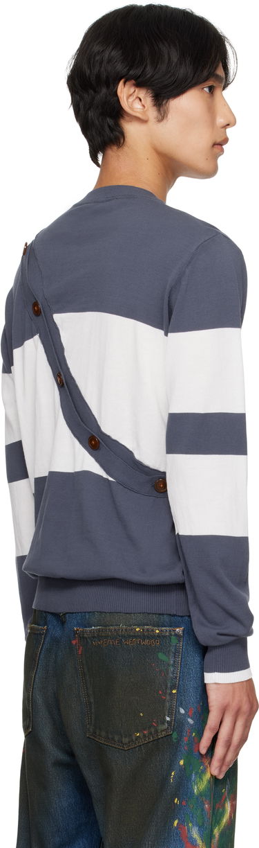 Sveter Vivienne Westwood Vivienne Westwood Ollie Striped Cardigan Navy | 2701002H-Y003F-, 2