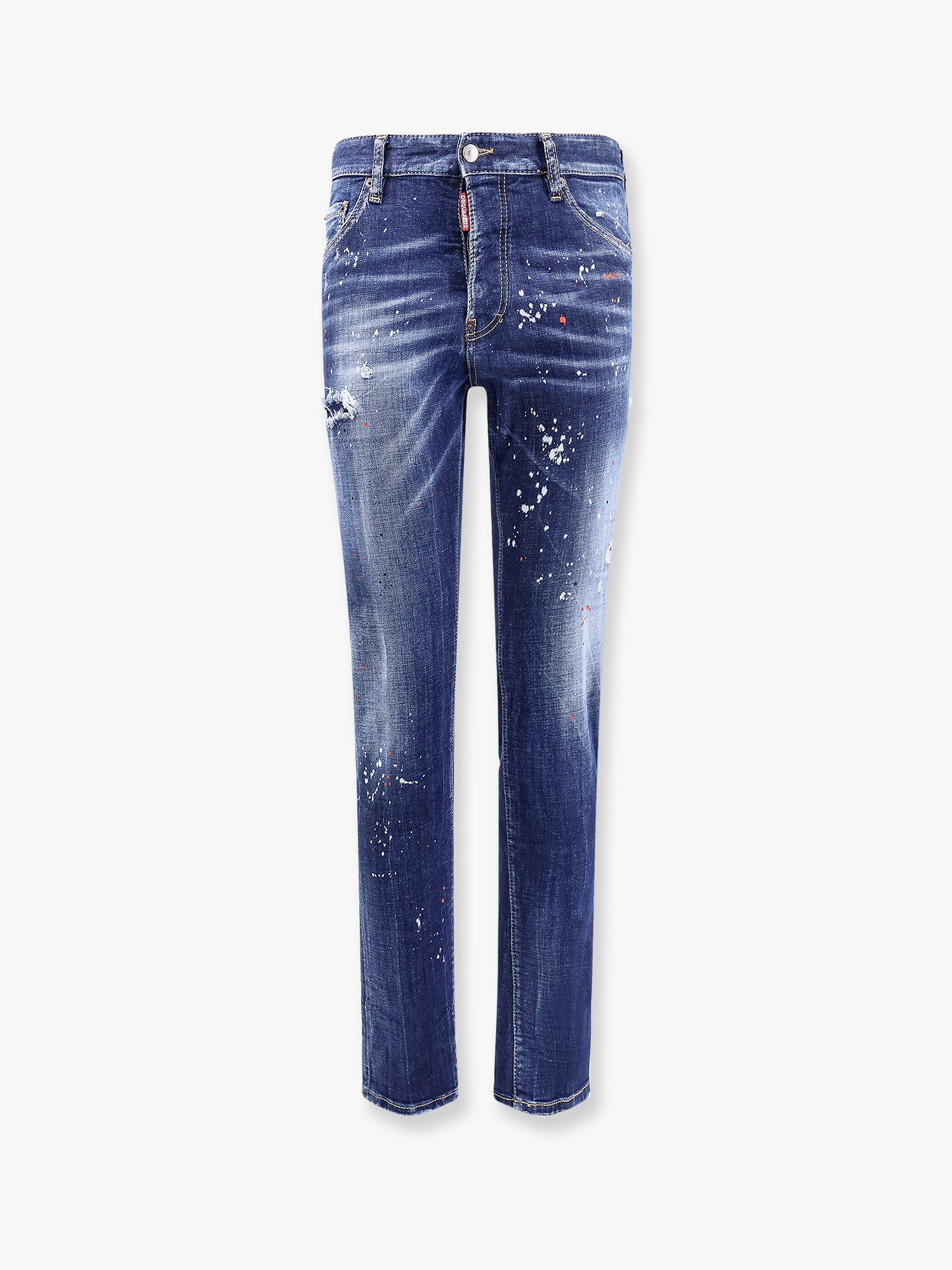 Džínsy DSQUARED2 Slim-Fit Paint Splatter Jeans Modrá | S74LB1658S30664470, 0