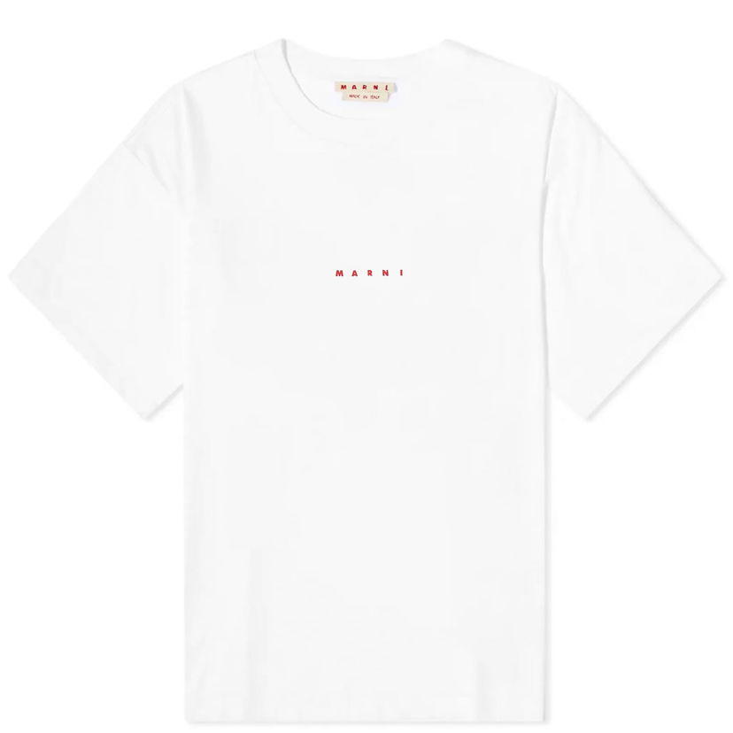 Tričko Marni Small Logo T-Shirt "Lily White" Biela | THJE0263P1-L1W01