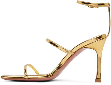 Doplnky Amina Muaddi Amina Muaddi Maya Heeled Sandals Metalická | MAYA SANDAL MIRROR, 2