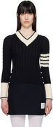 Thom Browne Classic Merino Wool V-Neck Sweater