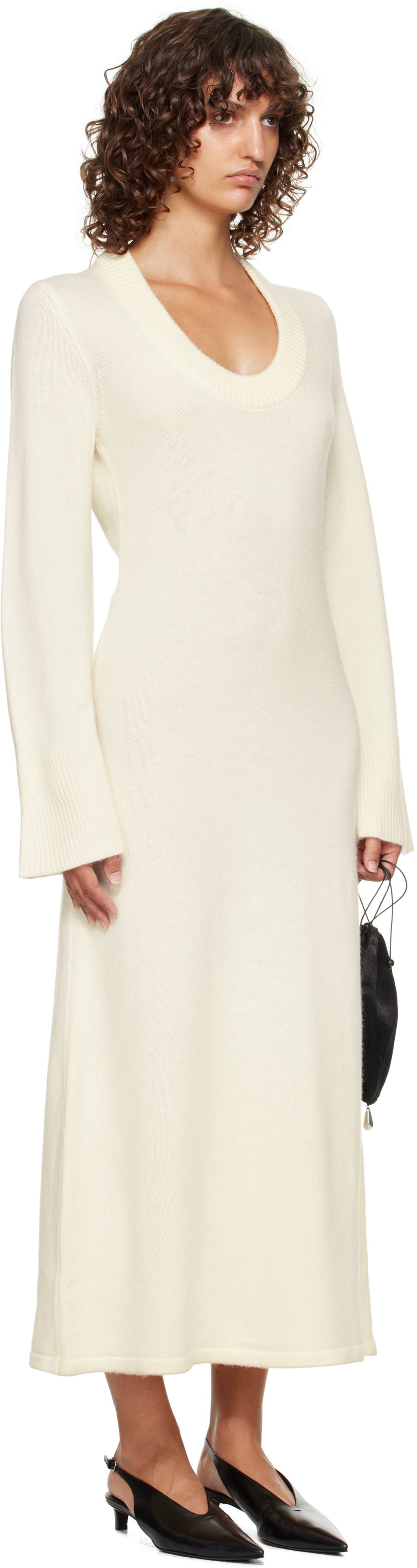 Šaty Loulou de Saison Loulou de Saison Ari Knit Maxi Dress Biela | ARI, 1