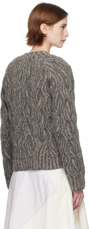 Sveter Eckhaus Latta Eckhaus Latta Plait Knit Sweater Šedá | 8110-EL-PS25-S -, 2