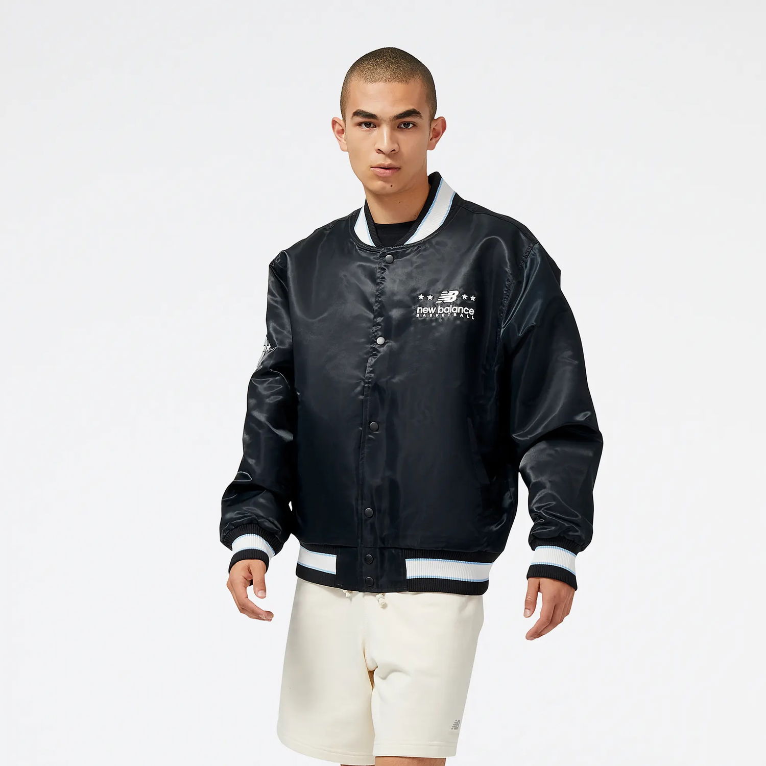 Bunda New Balance Hoops Invitational Jacket Čierna | MJ31580_BK, 0