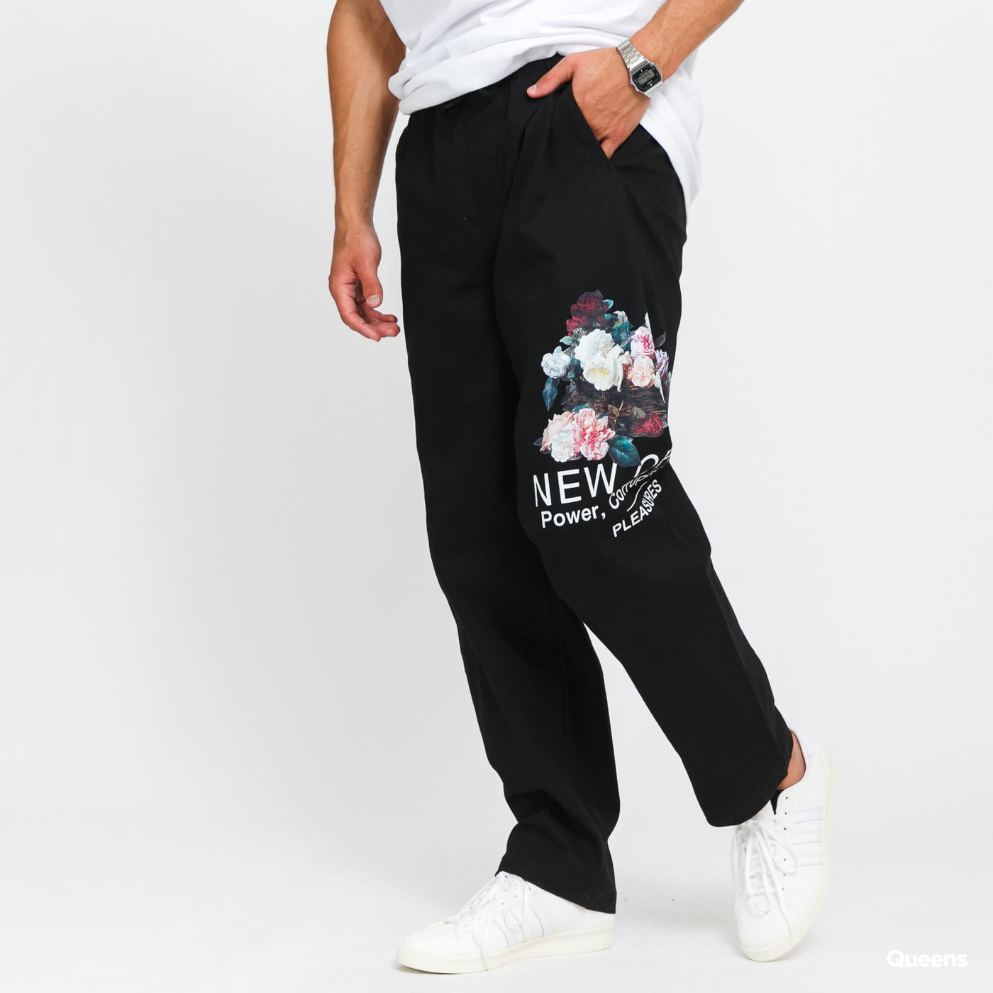 Nohavice a džínsy Pleasures Power Beach Pant Čierna | P21NO021, 0