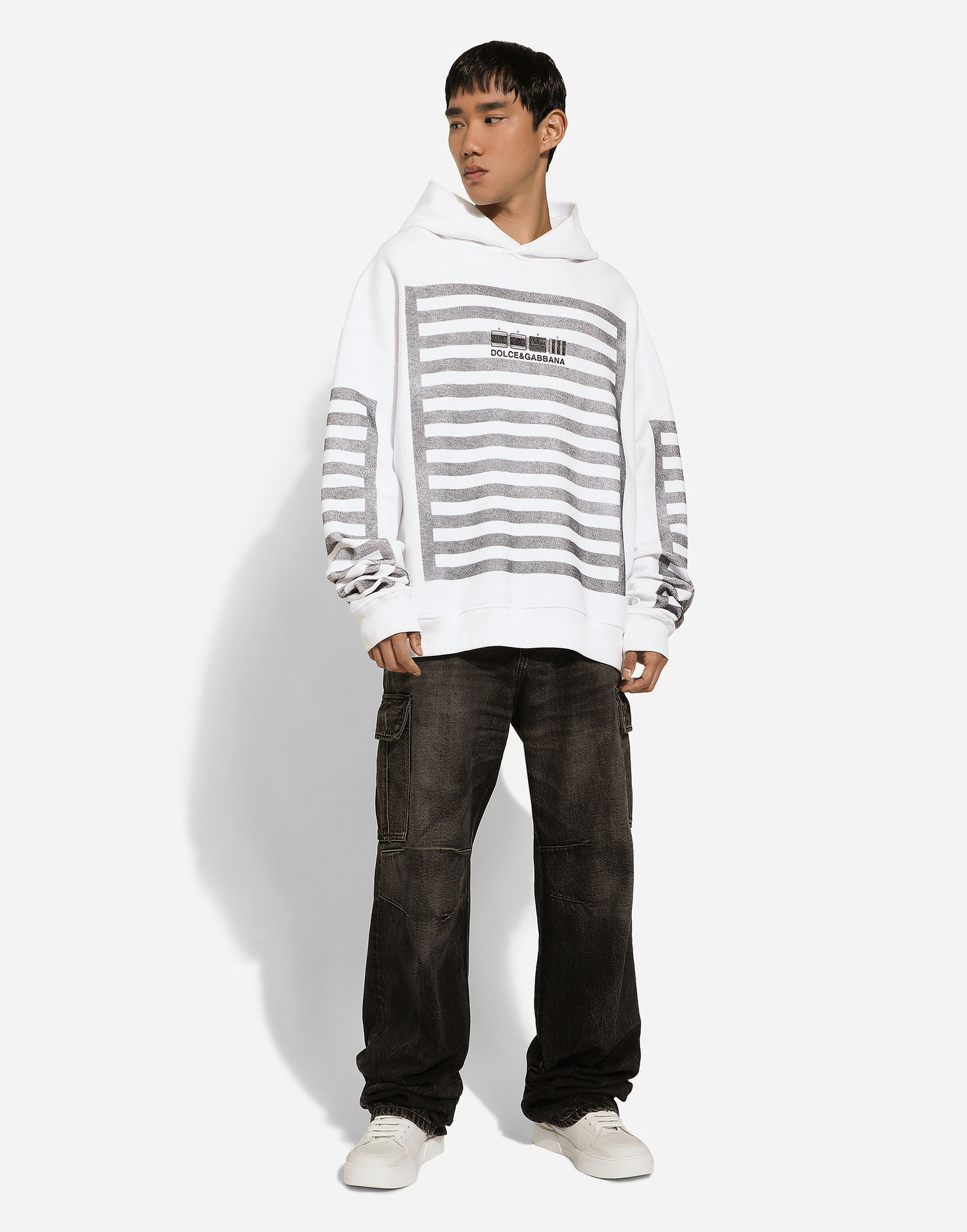 Mikina Dolce & Gabbana Hoodie With Marina Print Biela | G9AJATG7K4TW0800, 1