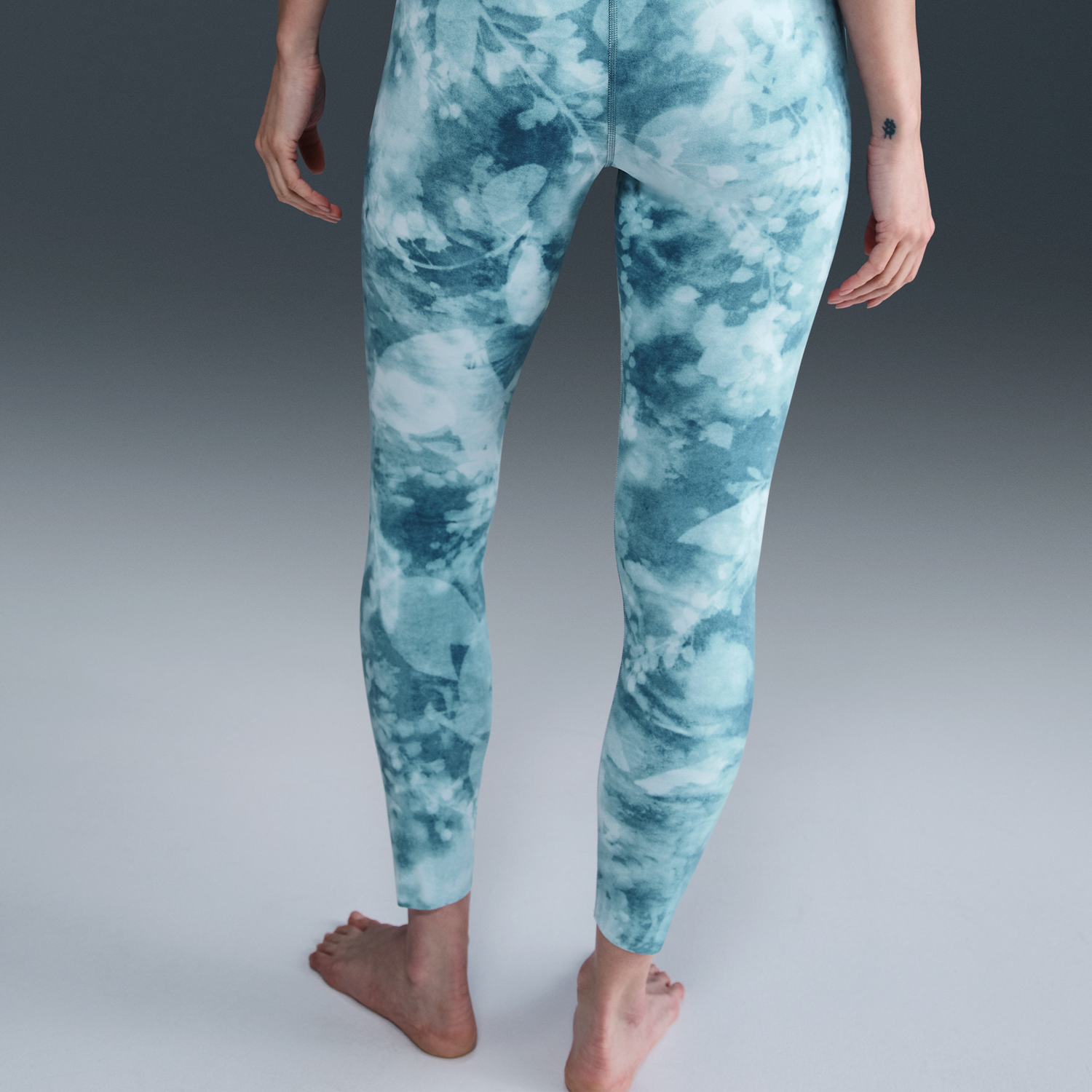 Legíny Nike Nike Zenvy Printed 7/8 High-Waisted Leggings Tyrkysová | HJ2298-006, 1
