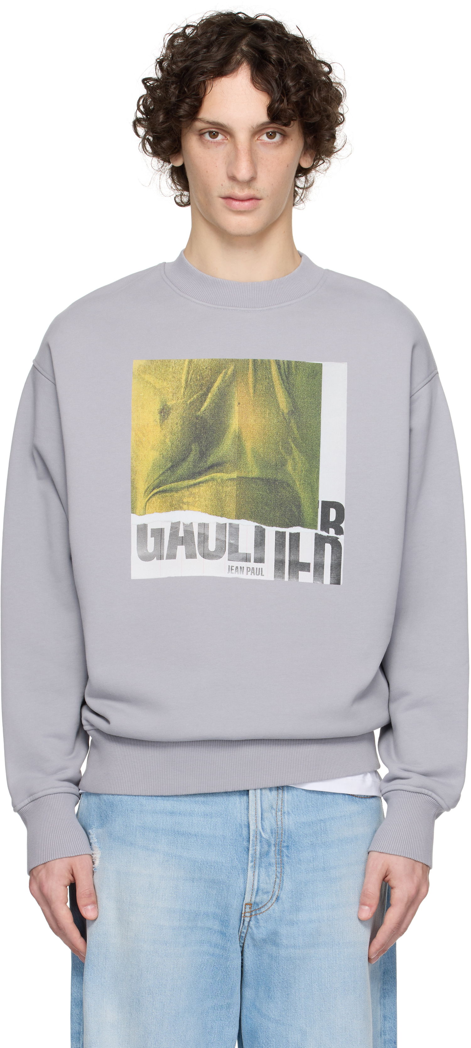 Mikina Jean Paul Gaultier Jean Paul Gaultier Printed Cotton Crew Sweatshirt undefined | 25/03-W-TO295-J003-134812, 0