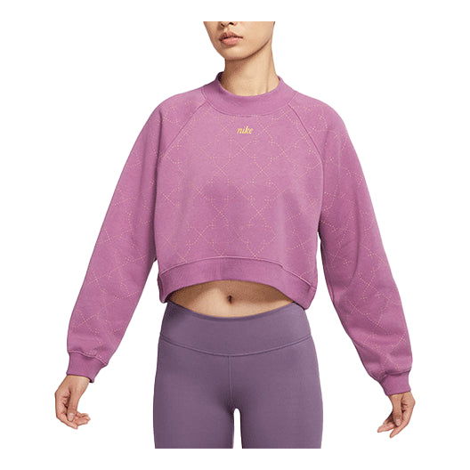 Mikina Nike Fleece Lined Cropped Pullover Fialová | DM7281-507, 0