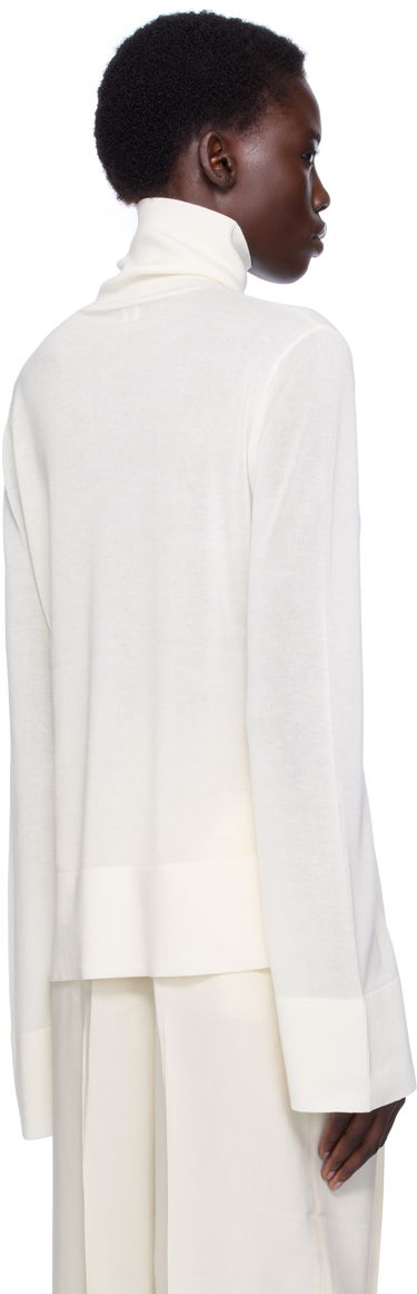 Sveter TOTEME TOTEME Slit Sleeve Turtleneck Biela | 253-WRT0535-YA0079, 2