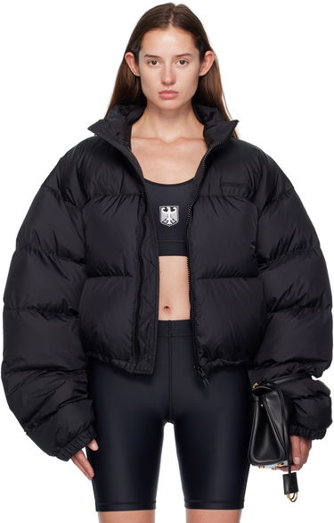 Prešívaná bunda VETEMENTS Vetements Double Logo Boxy Down Jacket Čierna | UH76PU220BB, 0