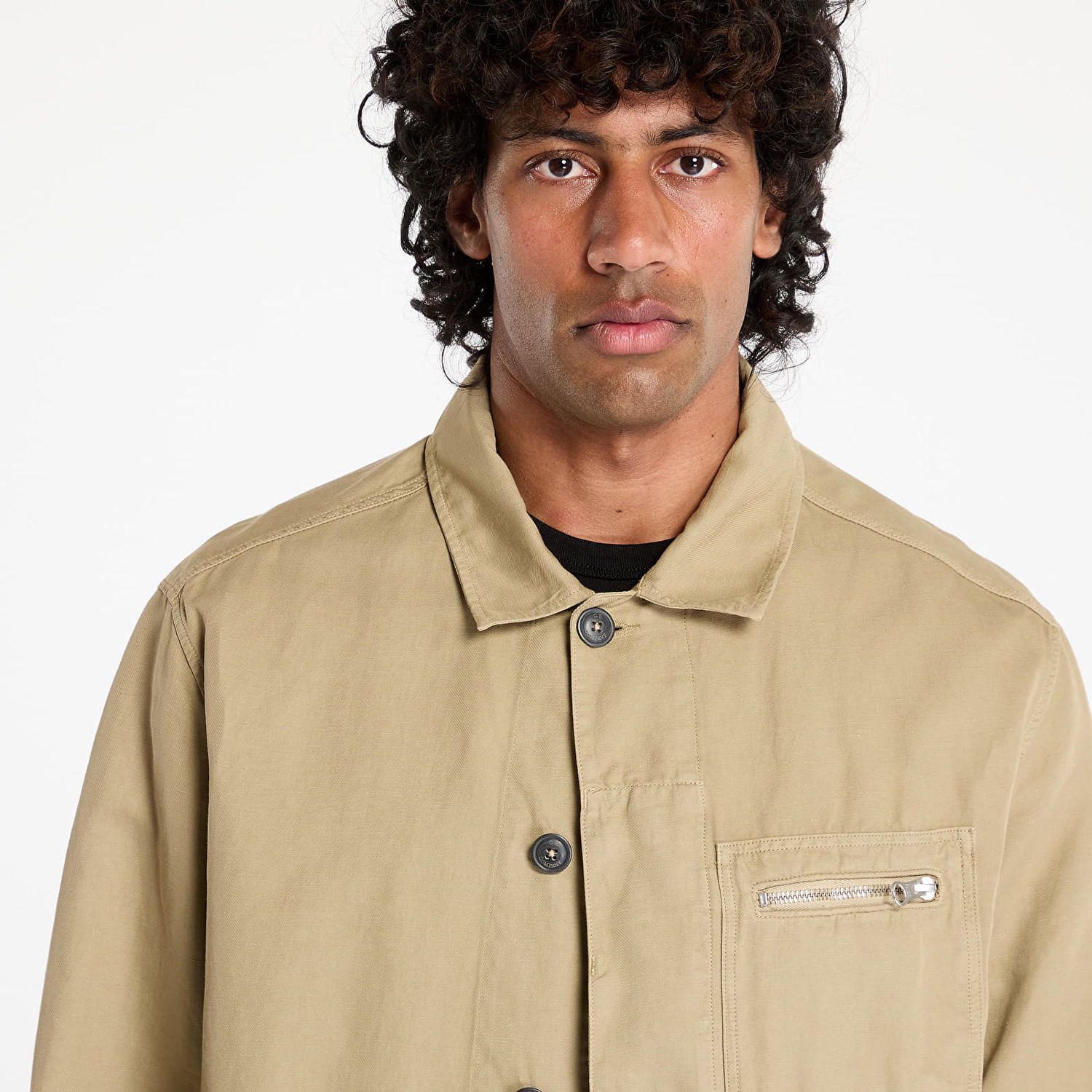 Bunda C.P. Company C.P. Company Cotton/Linen Overshirt Béžová | 18CMOS200A006273G-305, 1