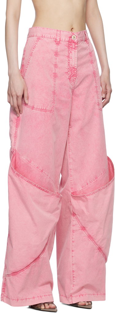 Cargo nohavice The Attico The Attico Long Wide-Leg Jeans Ružová | 250WCP00198 DDC098AA, 1