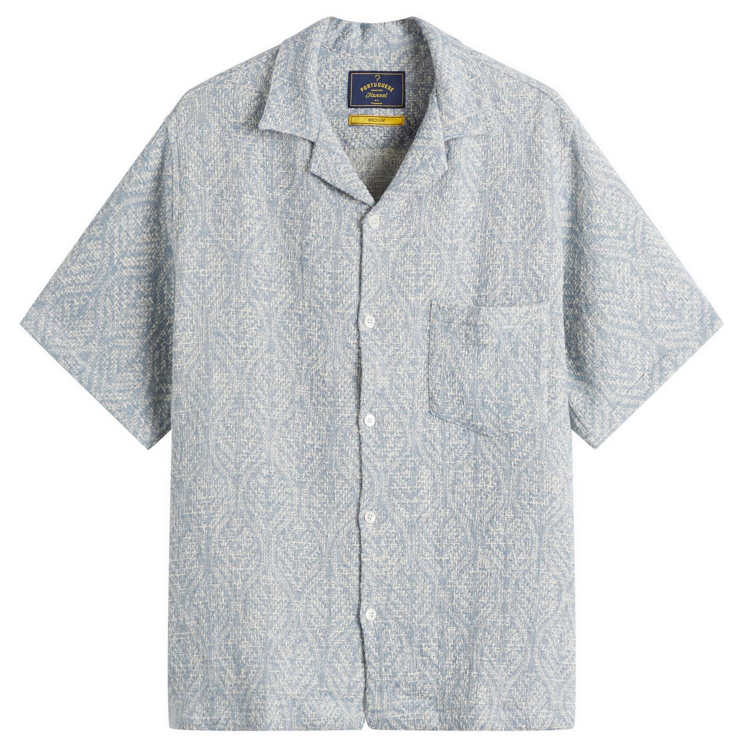 Košeľa Portuguese Flannel Portuguese Flannel Pascal Jacquard Vacation Shirt Modrá | SS25-070-SKB, 0