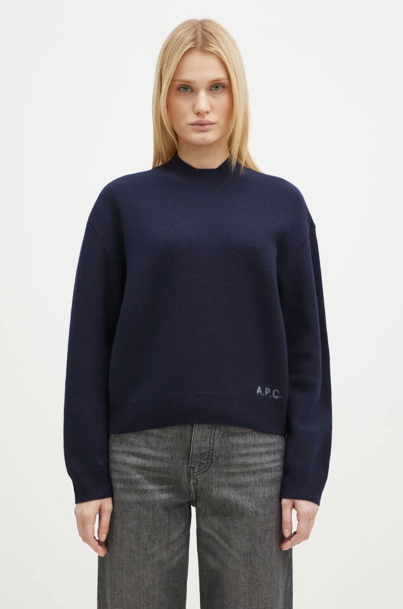 Sveter A.P.C. A.P.C. Pull Esther Wool Sweater Navy | WVBDK.F23373.IAK