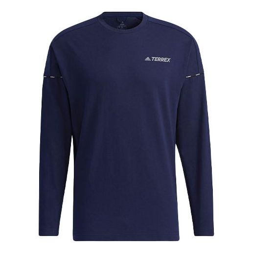 Tričko adidas Performance adidas Terrex Logo Long Sleeve T-Shirt Modrá | GN9456