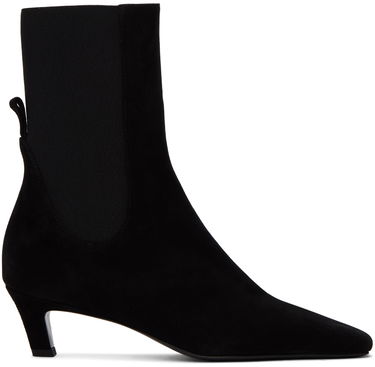 Tenisky a topánky TOTEME The Mid Heel Suede Boots Čierna | 221-907-836, 0
