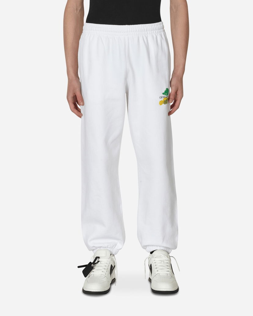 Tepláky Off-White Brush Arrow Slim Sweatpants White Biela | OMCH029S23FLE002 0184