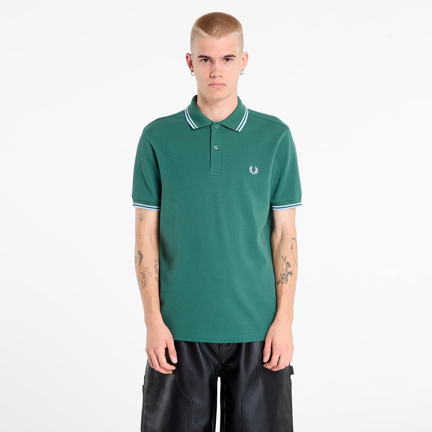 Polo tričko Fred Perry Fred Perry Twin Tipped Shirt Zelené | M3600 Z59, 0
