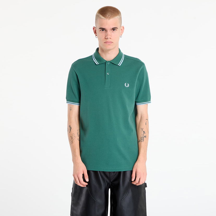 Polo tričko Fred Perry Fred Perry Twin Tipped Shirt Zelené | M3600 Z59