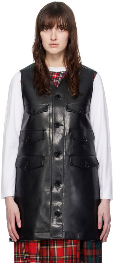 Vesta Comme des Garçons Comme Des Garçons Belted Faux-Leather Vest Čierna | TL-V009-051, 0