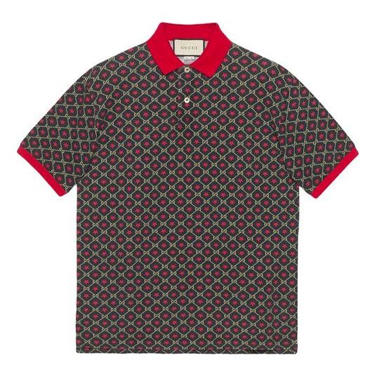 Polo tričko Gucci Gucci Star Short Sleeves Polo Červená | 575222-XJBAI-1080