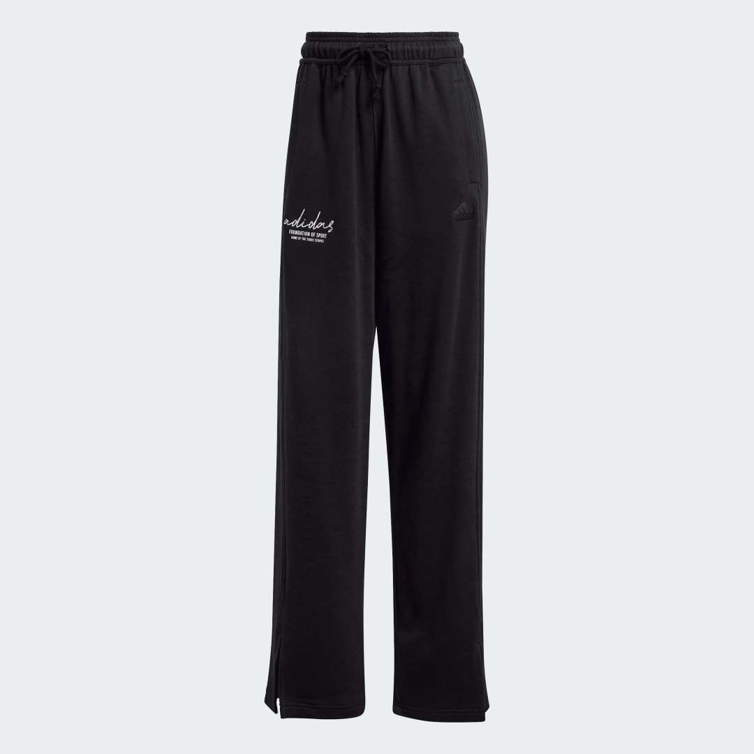 Tepláky adidas Performance Embroidery French Terry Straight Leg Joggers Čierna | JI6526, 1