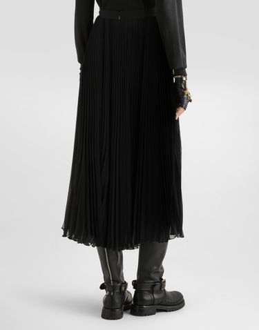 Sukňa Dolce & Gabbana Dolce & Gabbana Long Pleated Chiffon Skirt Čierna | F4BCITFUSNWN0000, 2