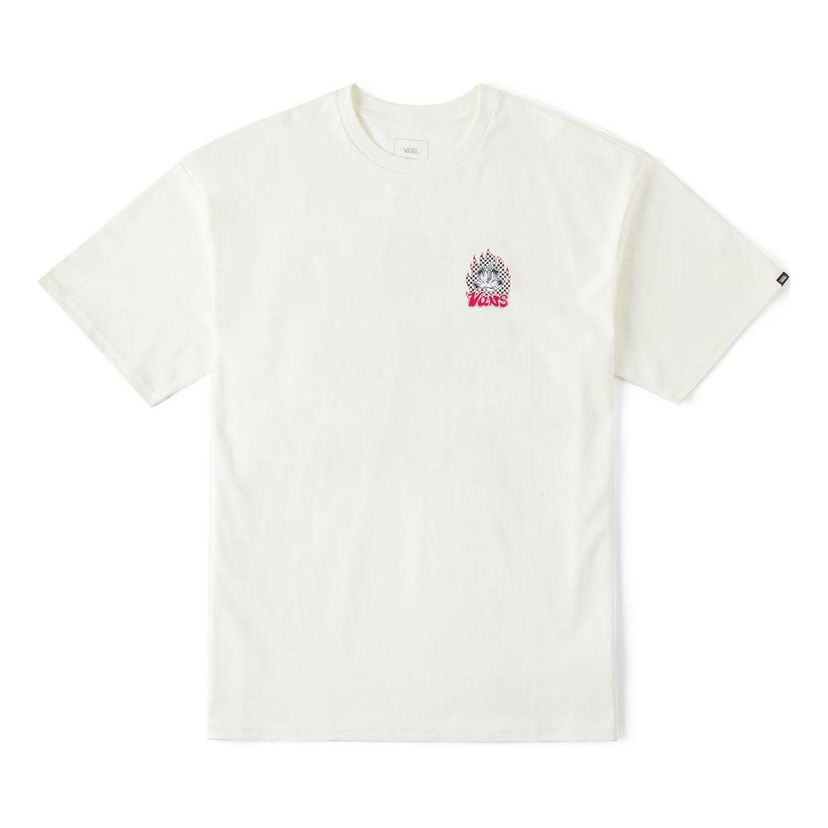 Tričko Vans Checkerboard Flame Graphic T-Shirt Biela | VN000GSUFS8