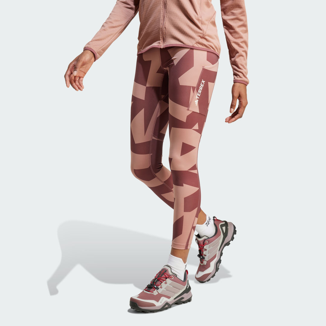 Legíny adidas Performance Terrex Multi Printed Leggings Ružová | JE9424, 0