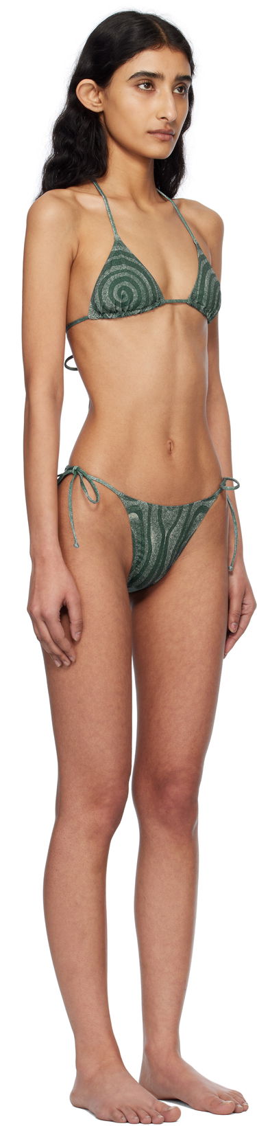 Plavky Jean Paul Gaultier Jean Paul Gaultier 'The Spirale' Bikini Zelené | 25/34-F-BS024-J587-0351, 1