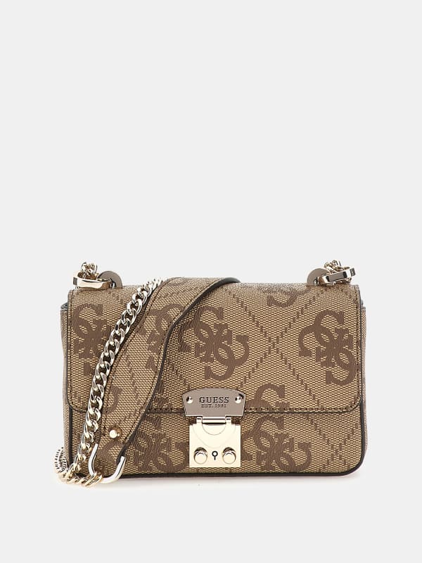 Kabelka GUESS Eliette 4G Logo Mini Crossbody Hnedá | HWSO9315780, 0