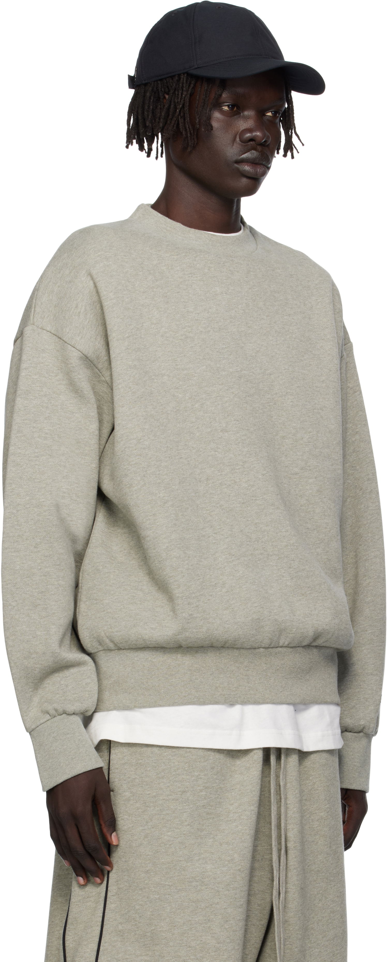 Mikina Fear of God Fear of God ESSENTIALS Classic Fit Fleece Crewneck Sweatshirt Šedá | 192SP252045F, 1
