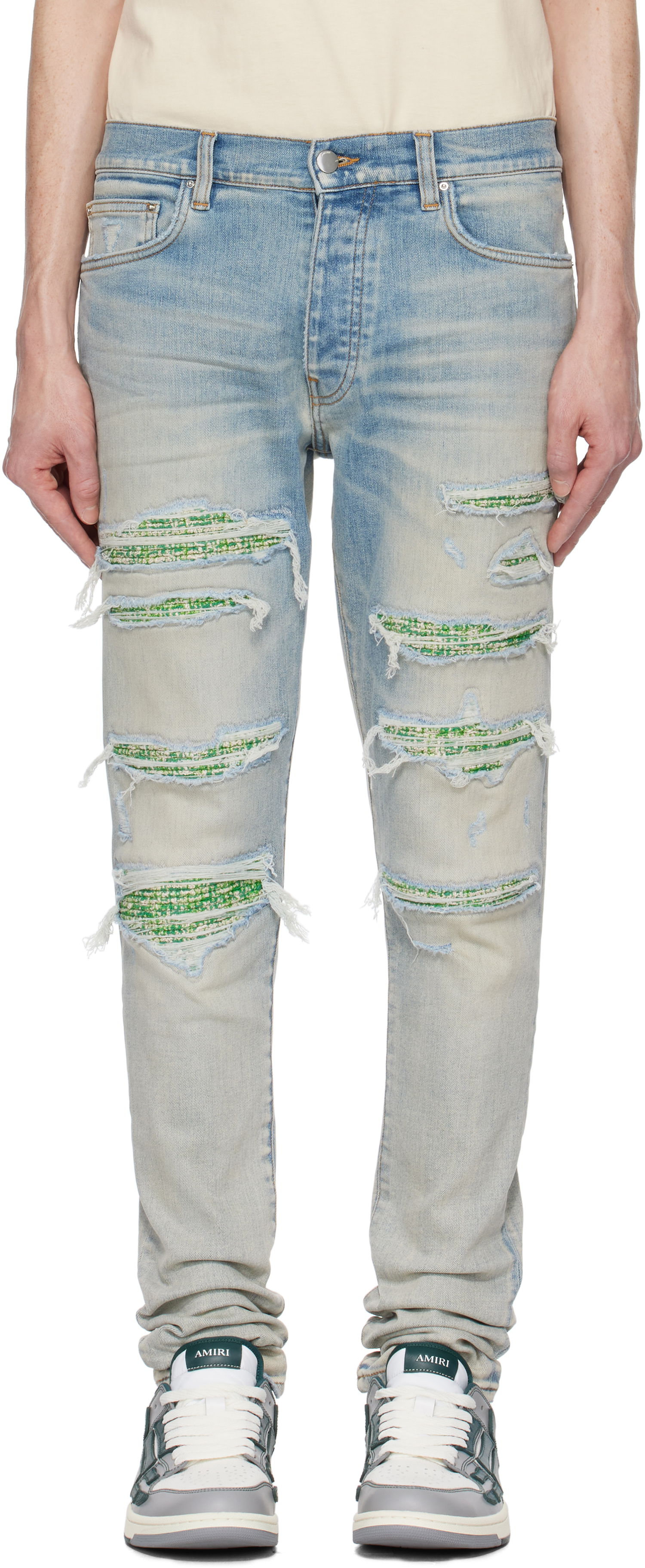 Džínsy AMIRI AMIRI Boucle Thrasher Jeans Modrá | AMDNSY1098, 0