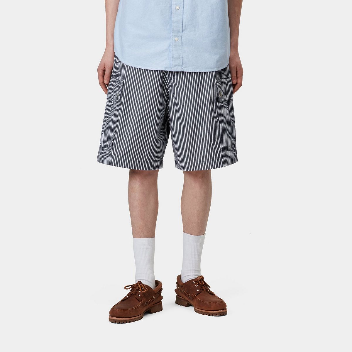 Šortky Carhartt WIP Carhartt WIP Notus Striped Cargo Shorts Navy | I034518_7, 0