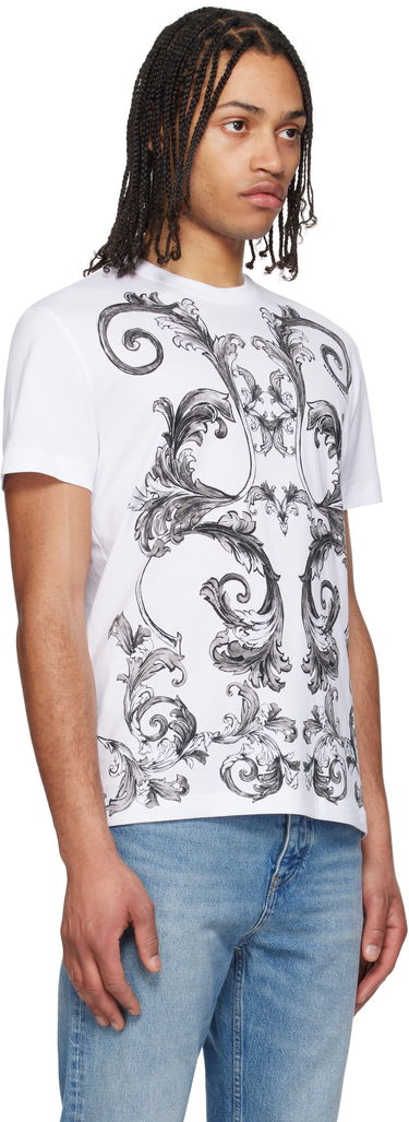 Tričko Versace Versace Jeans Couture Barocco Outline T-Shirt Čierna | E78GAH6SB_EJS461, 4
