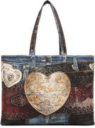 Western Patchwork Print Tote