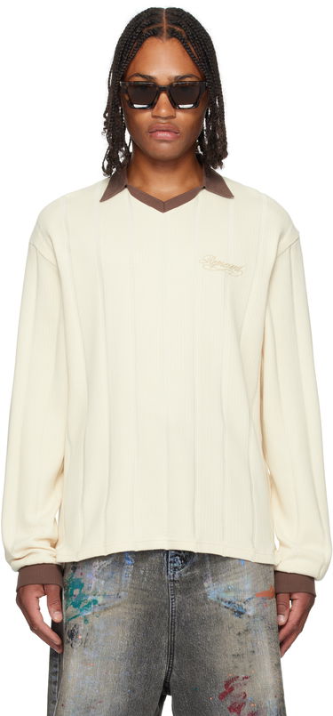 Polo tričko Represent Clo Represent Retro Football Long Sleeve Polo Biela | MLM100277, 0