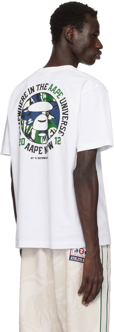Tričko AAPE by A Bathing Ape AAPE by A Bathing Ape Logo Short Sleeve T-Shirt Biela | AAPTEM1562XXNWHX, 2