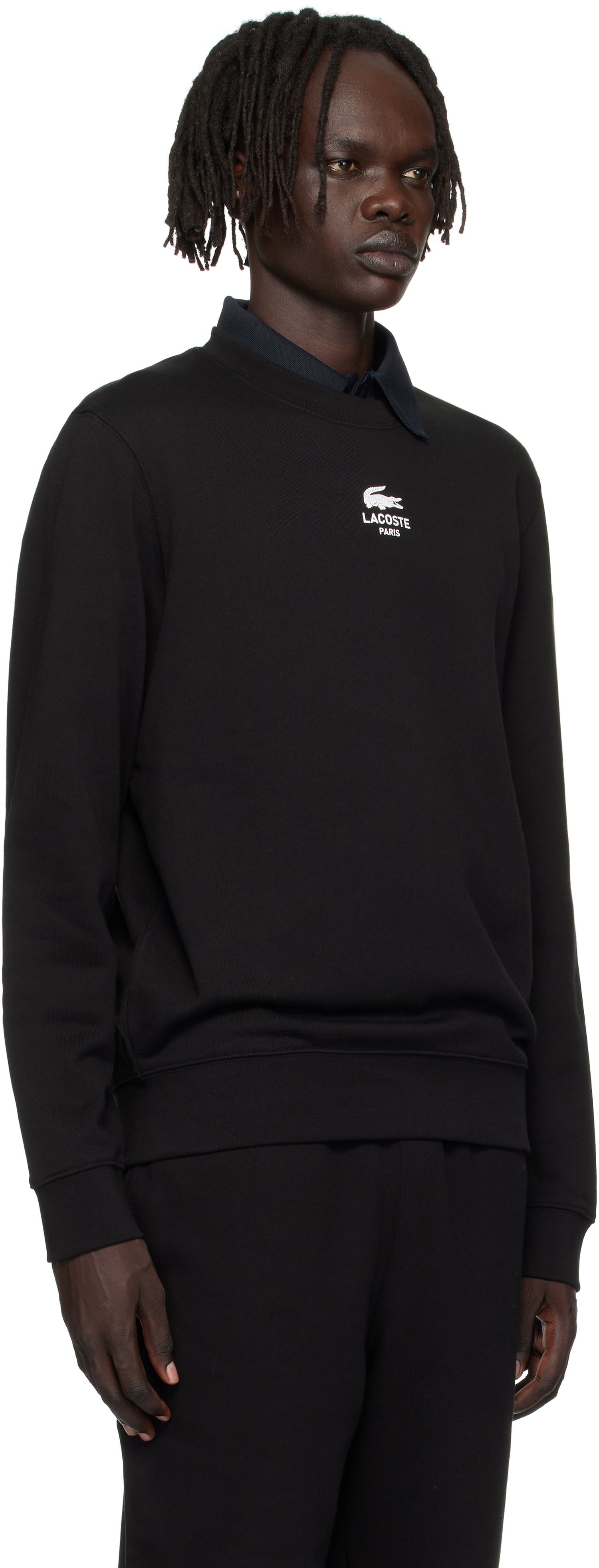 Mikina Lacoste Lacoste Fleece Sweatshirt Čierna | SH2736_031, 1