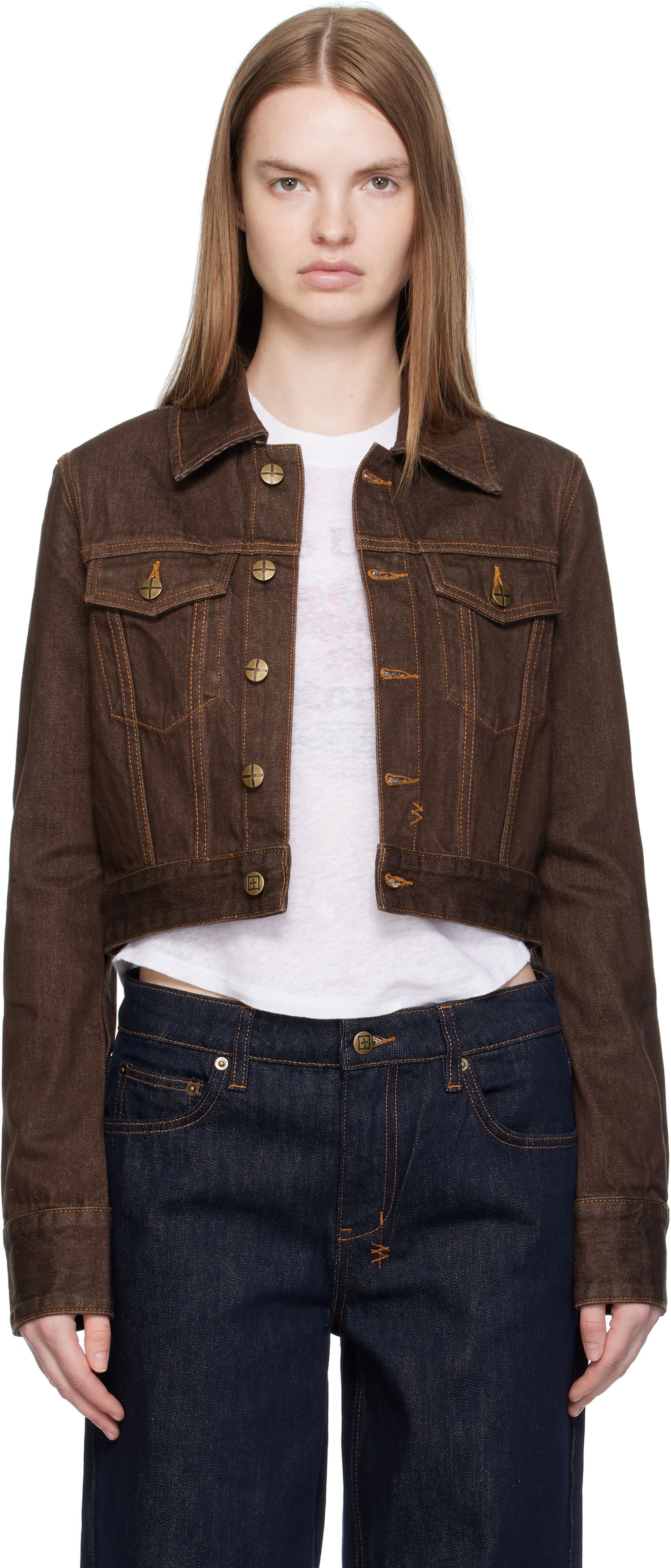 Bunda Ksubi Ksubi Slim Denim Trucker Jacket Hnedá | WFA25JK012, 0