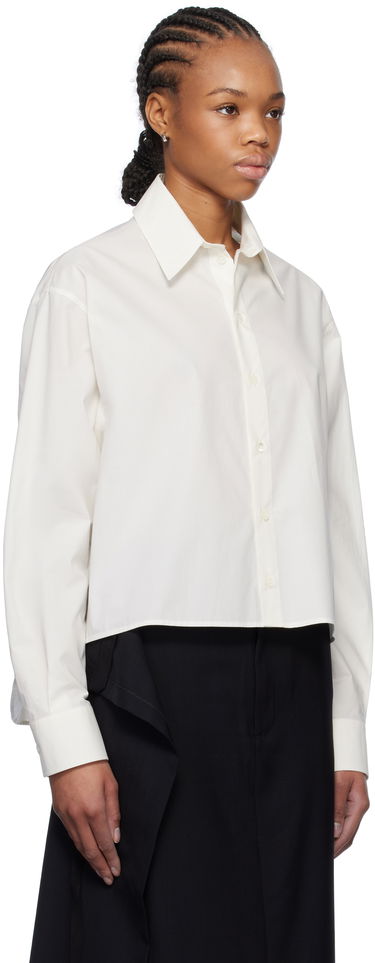 Košeľa Maison Margiela MM6 Maison Margiela Spliced Cotton Poplin Cropped Shirt Biela | S52DT0042 M35256, 1